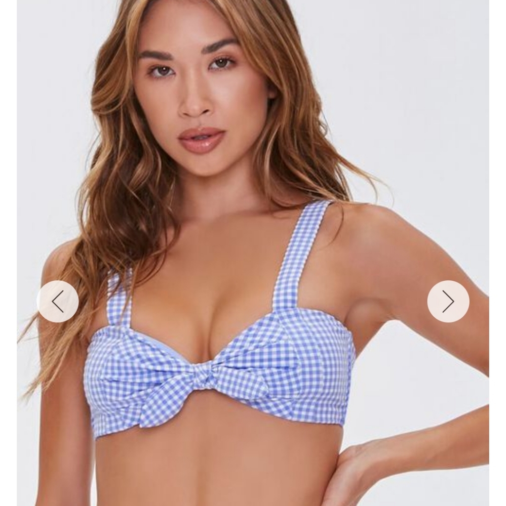 NWT Forever 21 Gingham 2 peice bathing suit - Picture 2 of 10